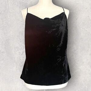 Hudson Jeans | EUC Women’s Black Velvet and Satin Cowl Neck Cami Size Small S